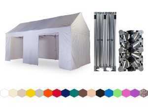 Nůžkový párty stan 4x8 m TENTino GABLED EXTREME Barva opláštění: 5A - ŠEDÁ