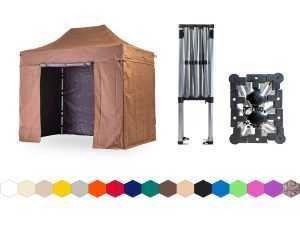 Nůžkový párty stan 2x3 m TENTino SMALL HEXAGON Barva opláštění: 10A - HNĚDÁ