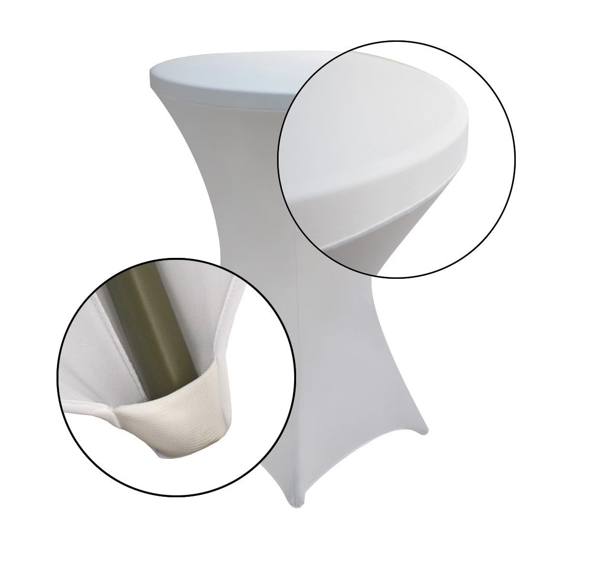 TENTino Elastický ubrus EXTREME na koktejlový bistro stůl 70-80 cm VÍCE BAREV Barva ubrusu: TMAVĚ ŠEDÁ / ANTRACIT