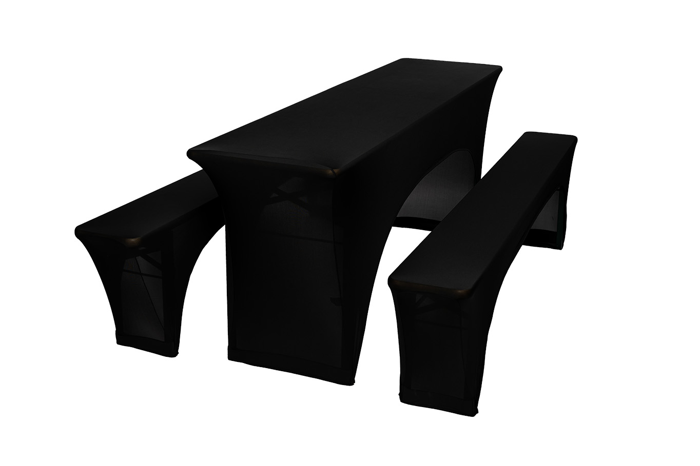 TENTino Elastický potah EXTREME na pivní set 220x50 - 220x70 cm Barva ubrusu: ČERNÁ / BLACK