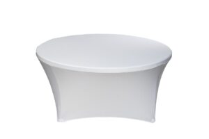 TENTino Elastický ubrus EXTREME na kulatý stůl 152 cm Barva ubrusu: BÍLÁ / WHITE