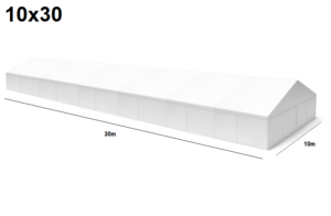 TENTino Velkokapacitní párty stan 10x30 m Stav stanu: BAZAROVÝ