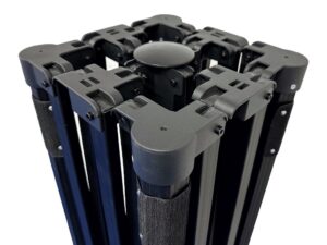 TENTino Konstrukce nůžkového párty stanu BIG HEXAGON BLACK 3x3 m bez opláštění