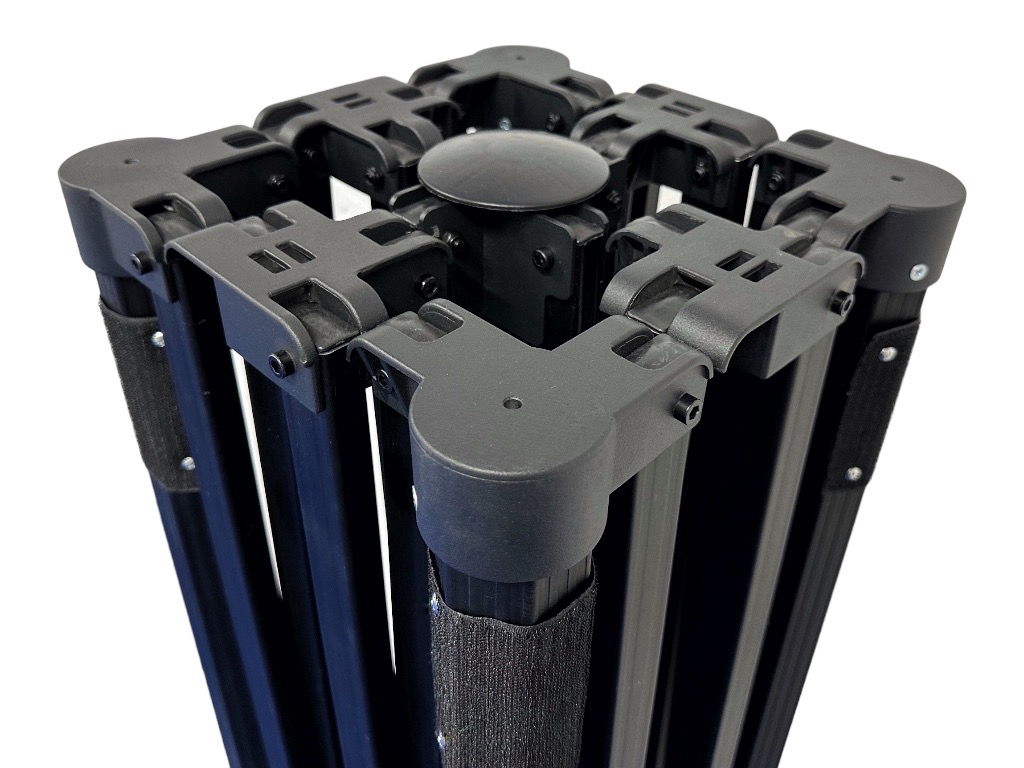 TENTino Konstrukce nůžkového párty stanu BIG HEXAGON BLACK 3x3 m bez opláštění