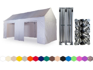 Nůžkový párty stan 3x6 m/6 noh TENTino GABLED EXTREME Barva opláštění: 10A - HNĚDÁ