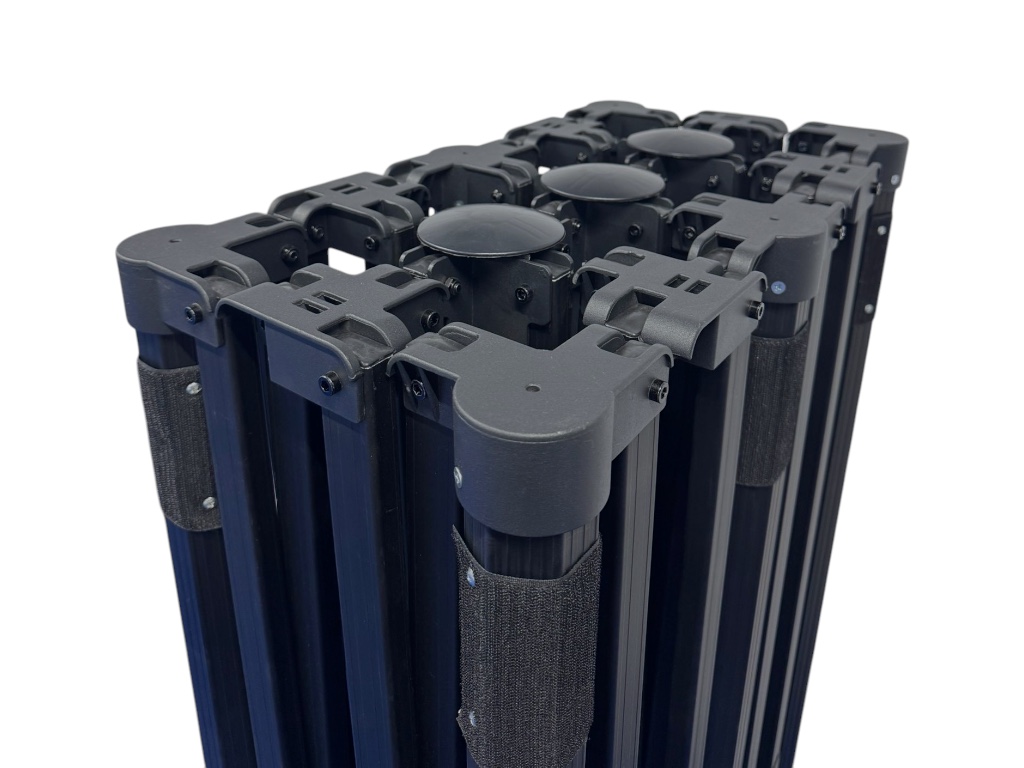 TENTino Konstrukce nůžkového párty stanu BIG HEXAGON BLACK 3x6 m bez opláštění