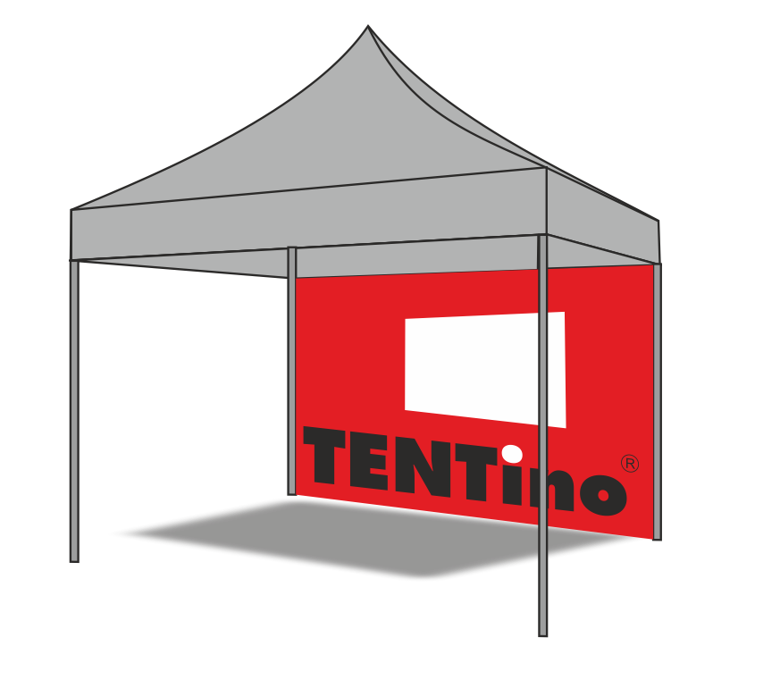 TENTino Transparentní dvojité okno 270x90 cm do bočnice