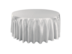 Saténový ubrus na kulaté stoly (průměr 274 cm) Barva ubrusu: ŠEDÁ