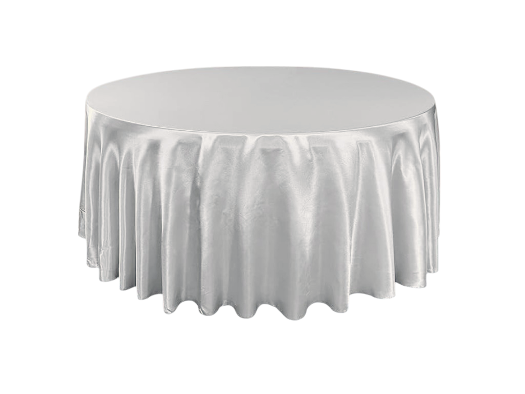 Saténový ubrus na kulaté stoly (průměr 274 cm) Barva ubrusu: ŠEDÁ