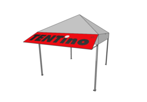 Střešní kšilt 4 m s vlastním potiskem Úchopy na: SMALL/STEEL HEXAGON