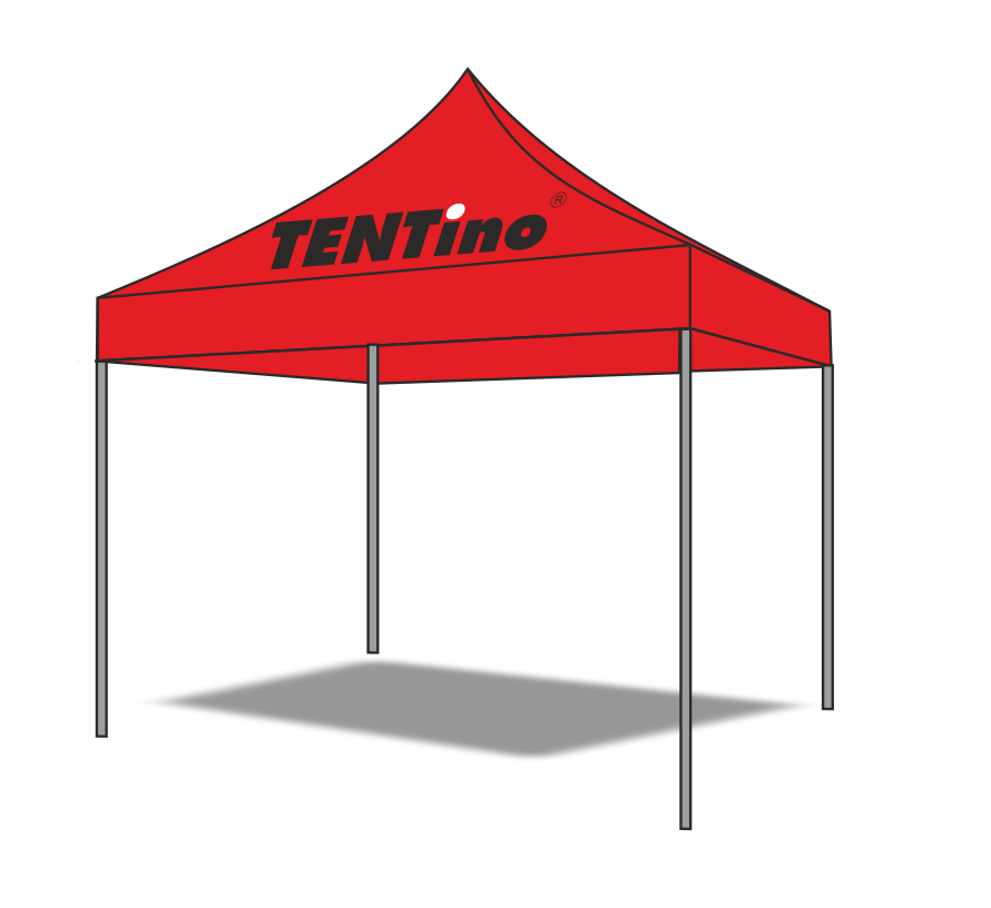 TENTino Střecha 3x9 m s vlastním potiskem Gramáž polyesteru: 300 g/m2