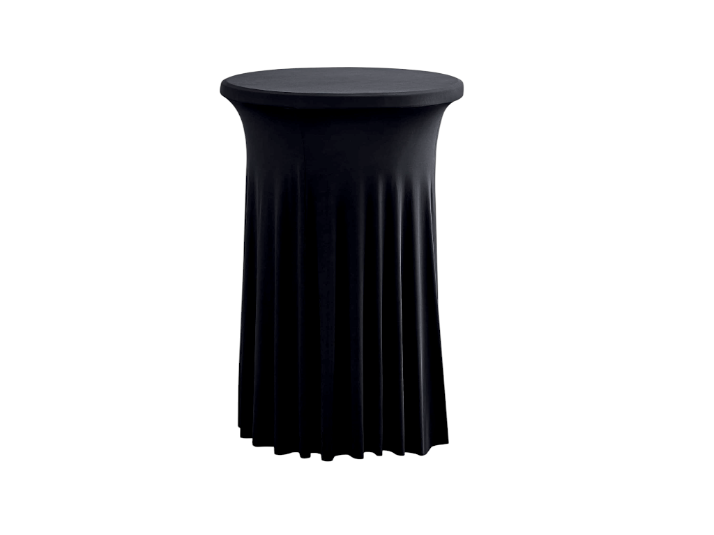 TENTino Elastický ubrus SKIRTING na koktejlový bistro stůl 60 cm VÍCE BAREV Barva ubrusu: ČERNÁ / BLACK