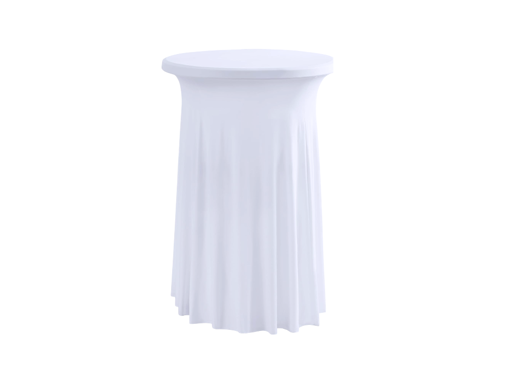 TENTino Elastický ubrus SKIRTING na koktejlový bistro stůl 60 cm VÍCE BAREV Barva ubrusu: BÍLÁ / WHITE