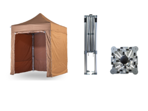 Nůžkový párty stan 2x2 m BIG HEXAGON EXTREME Barva opláštění: 10B - SVĚTLE HNĚDÁ