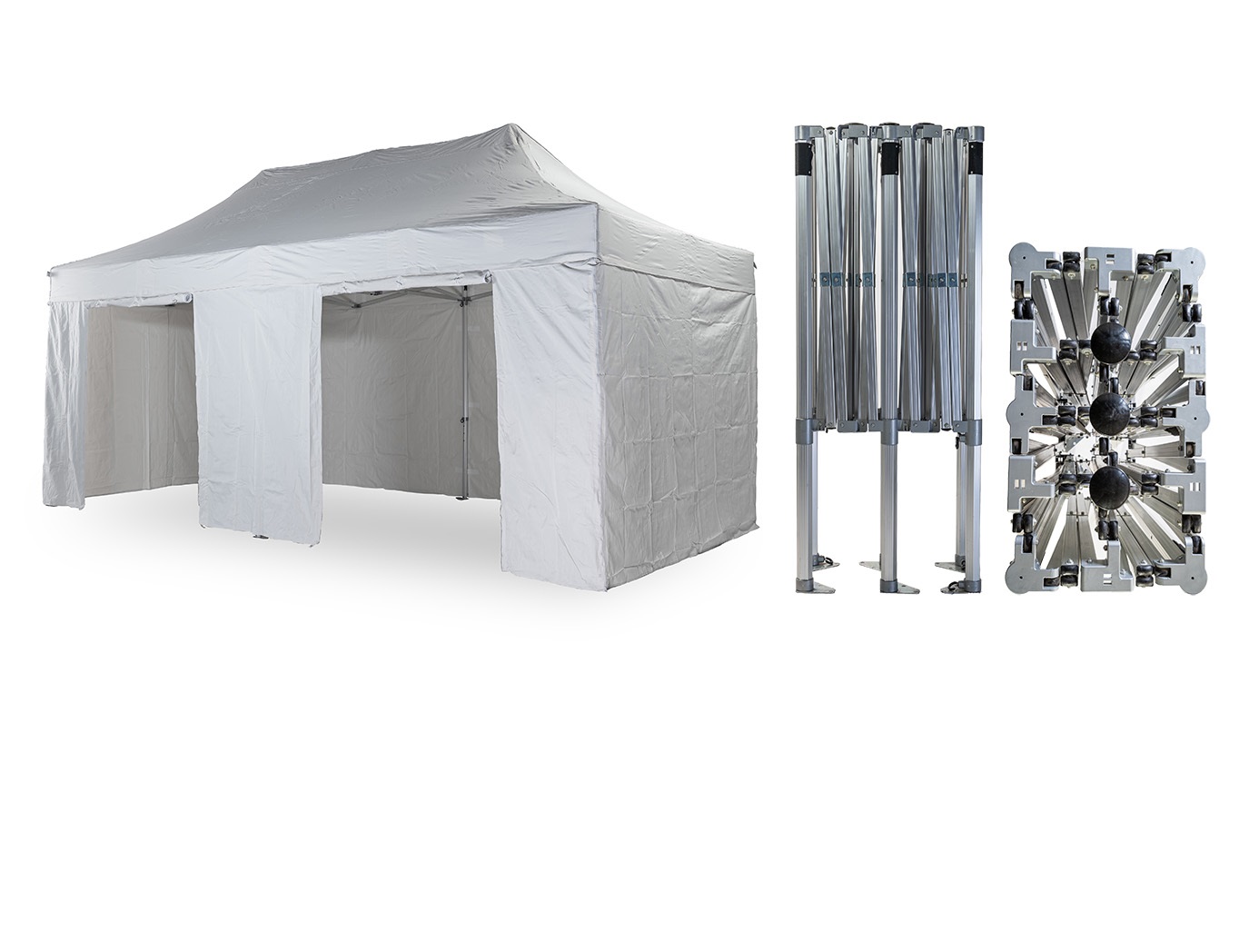 Nůžkový párty stan 4x6 m /6 noh TENTino BH EXTREME EXTRA HIGH ROOF Barva opláštění: 8A - MODRÁ