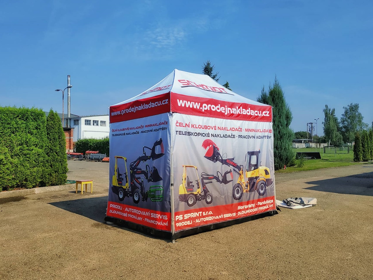 TENTino SET - Nůžkový párty stan 2x3 m s jednostranným potiskem Typ konstrukce: BIG HEXAGON