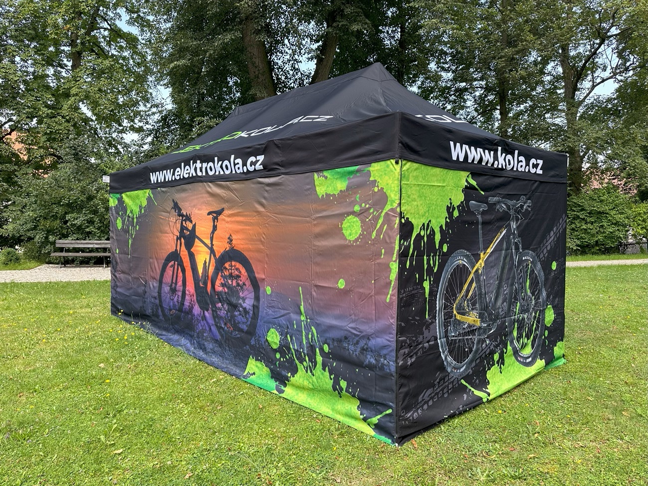 TENTino SET - Nůžkový párty stan 3x6 m /6 s jednostranným potiskem Typ konstrukce: SMALL HEXAGON