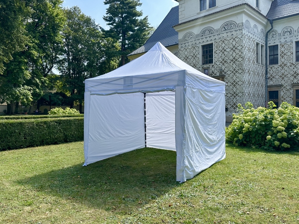 Nůžkový párty stan 3x3 m STEEL HEXAGON Barva opláštění: 5A - ŠEDÁ