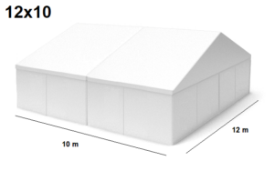 TENTino Velkokapacitní párty stan 12x10 m Varianta: NOVÝ BÍLÝ