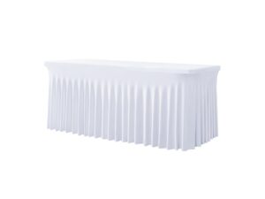 TENTino Elastický potah SKIRTING na skládací stůl 152x76 cm Barva ubrusu: BÍLÁ / WHITE