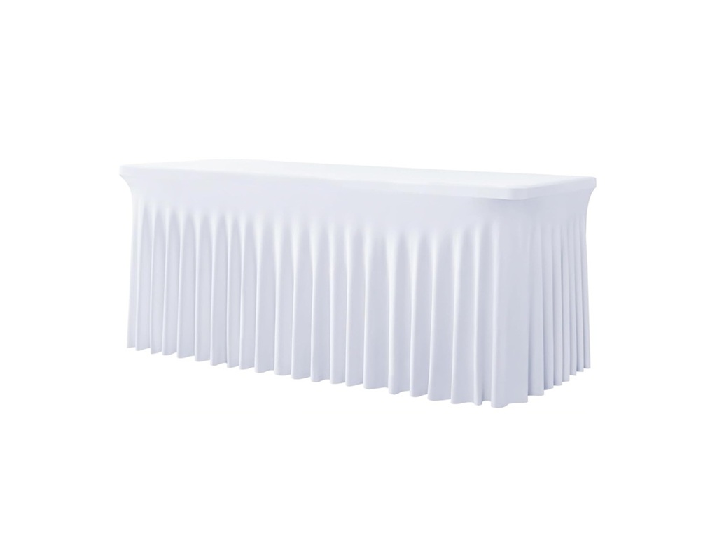 TENTino Elastický potah SKIRTING na skládací stůl 152x76 cm Barva ubrusu: BÍLÁ / WHITE