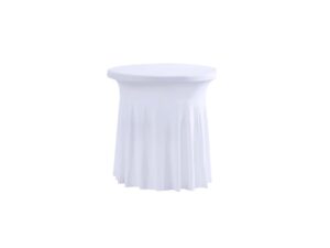 TENTino Elastický ubrus SKIRTING na kavárenský nízký stůl 60 cm VÍCE BAREV Barva ubrusu: BÍLÁ / WHITE