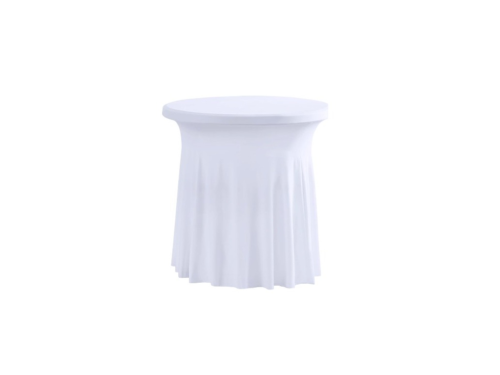 TENTino Elastický ubrus SKIRTING na kavárenský nízký stůl 60 cm VÍCE BAREV Barva ubrusu: BÍLÁ / WHITE