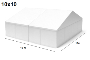 TENTino Velkokapacitní párty stan 10x10 m Varianta: NOVÝ BÍLÝ