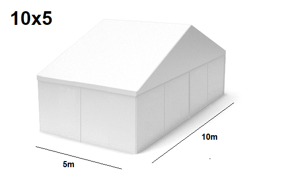 TENTino Velkokapacitní párty stan 10x5 m Varianta: NOVÝ S JEDNOSTRANNÝM POTISKEM