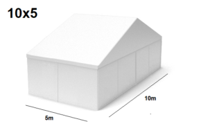 TENTino Velkokapacitní párty stan 10x5 m Varianta: NOVÝ ČERNÝ