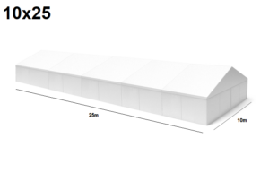 TENTino Velkokapacitní párty stan 10x25 m Varianta: NOVÝ ČERNÝ