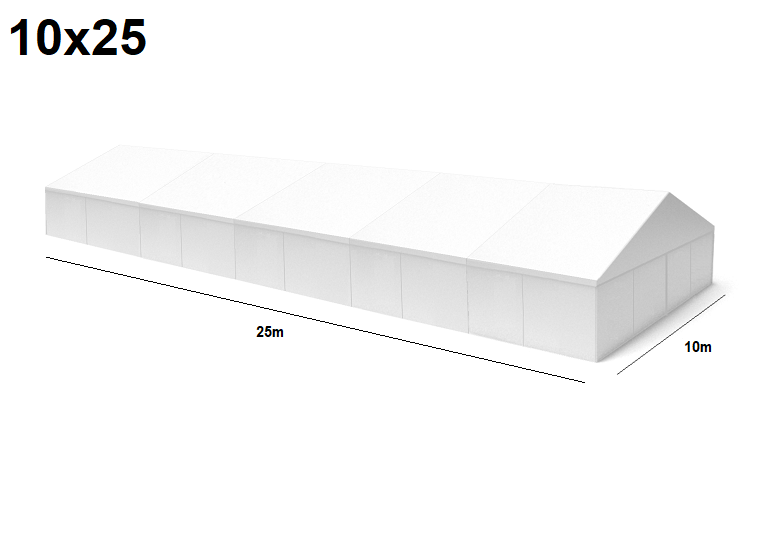 TENTino Velkokapacitní párty stan 10x25 m Varianta: NOVÝ ČERNÝ