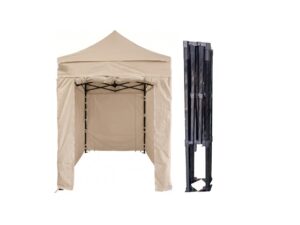 TENTino Nůžkový párty stan 2x2 m STEEL HEXAGON Barva opláštění (Zvolte variantu): 3A - BÉŽOVÁ