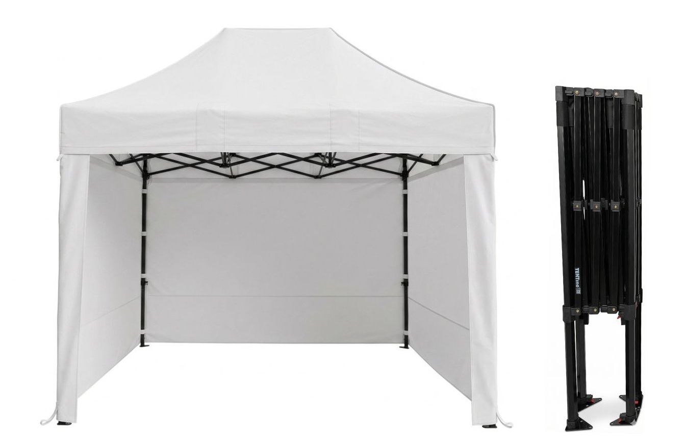 TENTino Nůžkový párty stan 2x3 m STEEL HEXAGON Barva opláštění (Zvolte variantu): 1A - BÍLÁ