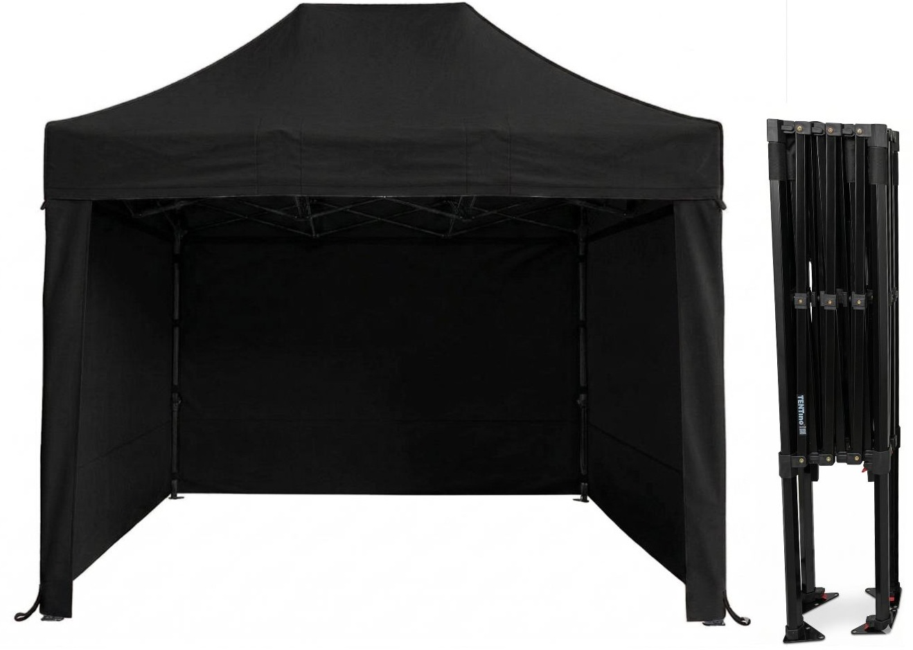 TENTino Nůžkový párty stan 2x3 m STEEL HEXAGON Barva opláštění (Zvolte variantu): 11A - ČERNÁ