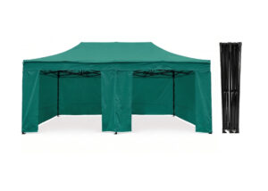 TENTino Nůžkový párty stan 4x8 m STEEL HEXAGON Barva opláštění (Zvolte variantu): 9A - ZELENÁ