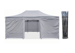 TENTino Nůžkový párty stan 4x6 m / 8 noh STEEL HEXAGON Barva opláštění (Zvolte variantu): 5A - ŠEDÁ