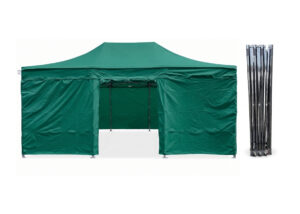 TENTino Nůžkový párty stan 4x6 m / 8 noh STEEL HEXAGON Barva opláštění (Zvolte variantu): 9A - ZELENÁ