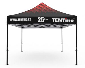 TENTino Nůžkový stan 3x3m STEEL HEXAGON – Limitovaná edice 25 let + potisk Barva opláštění (Zvolte variantu): 2A - KRÉMOVÁ