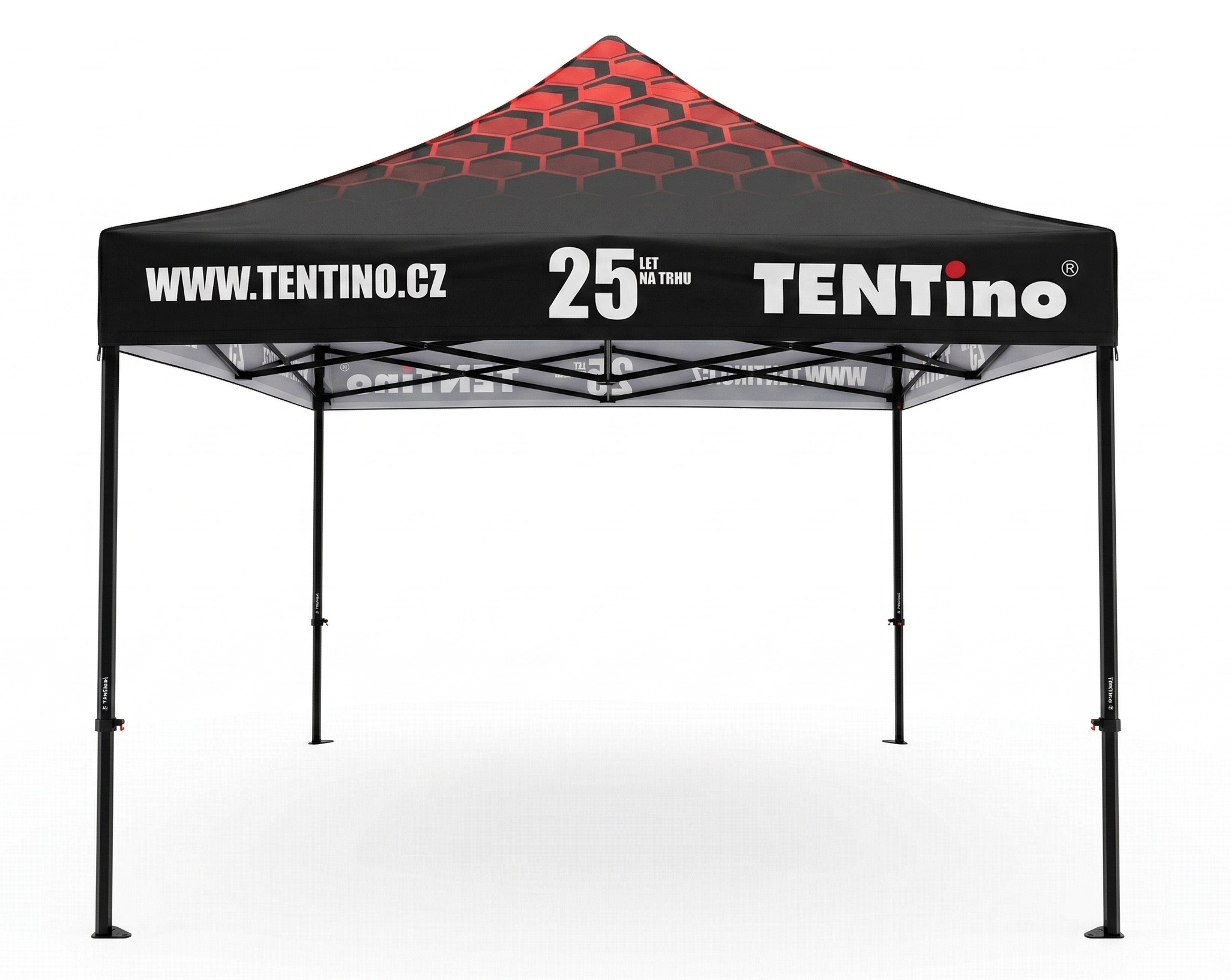 TENTino Nůžkový stan 3x3m STEEL HEXAGON – Limitovaná edice 25 let + potisk Barva opláštění (Zvolte variantu): 15A - FIALOVÁ