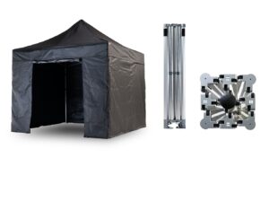 Nůžkový párty stan 4x4 m TENTino BIG HEXAGON EXTREME EXTRA HIGH ROOF Barva opláštění (Zvolte variantu): 5A - ŠEDÁ